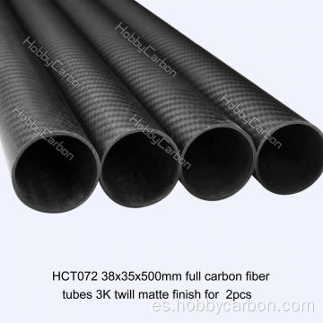 Tubo de fibra de carbono recto y redondo para Octocopter